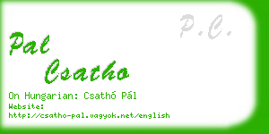 pal csatho business card