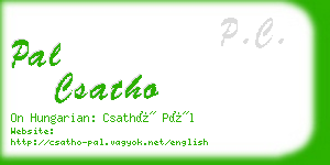 pal csatho business card